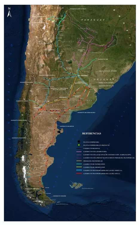 Gasoducto Néstor Kirchner trazo