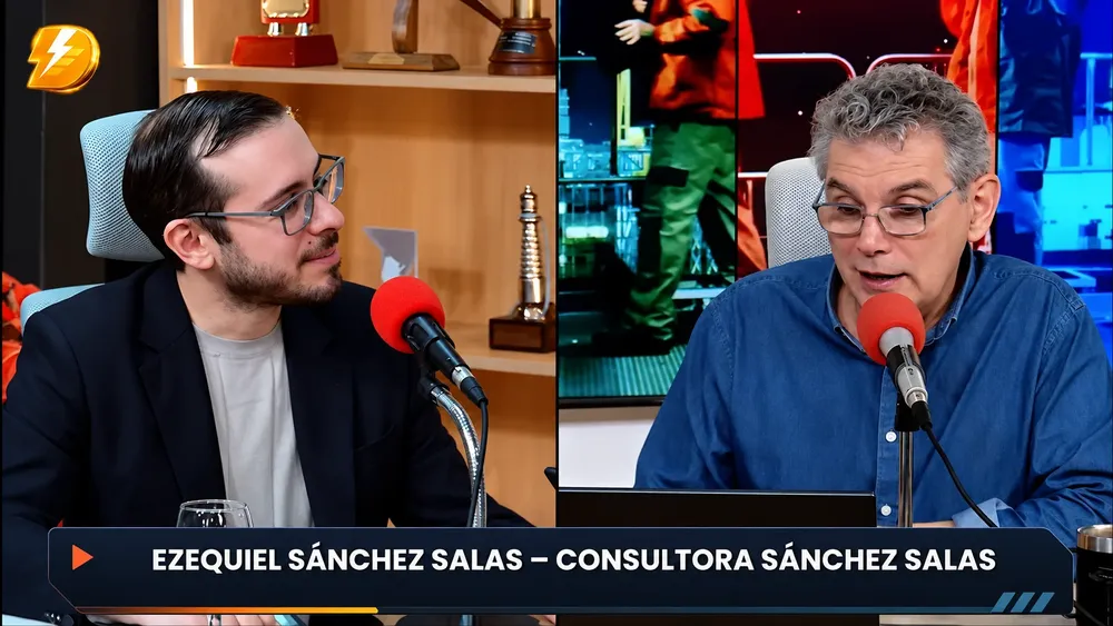 Entrevista de podcast en estudio profesional