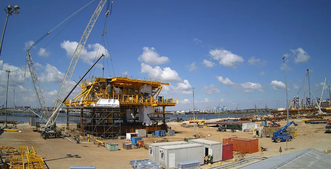 Plataforma Fénix en construcción. Imagen tomada el 28 de junio.